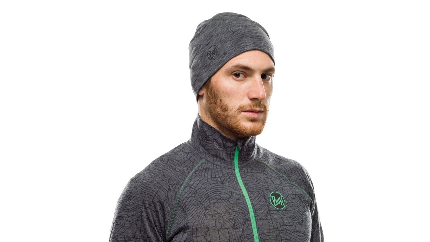 BUFF Midweight Merino Wool Hat - graphite - sportowa czapka zimowa merynosowa